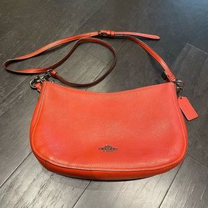 Coach Chelsea Crossbody - Burnt Orange Pebble Leather